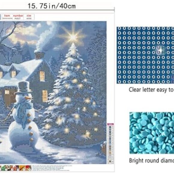 Christmas Diamond Painting Kits for Adult Winter Christmas Tree Snowman 5D - Picture 3 of 6